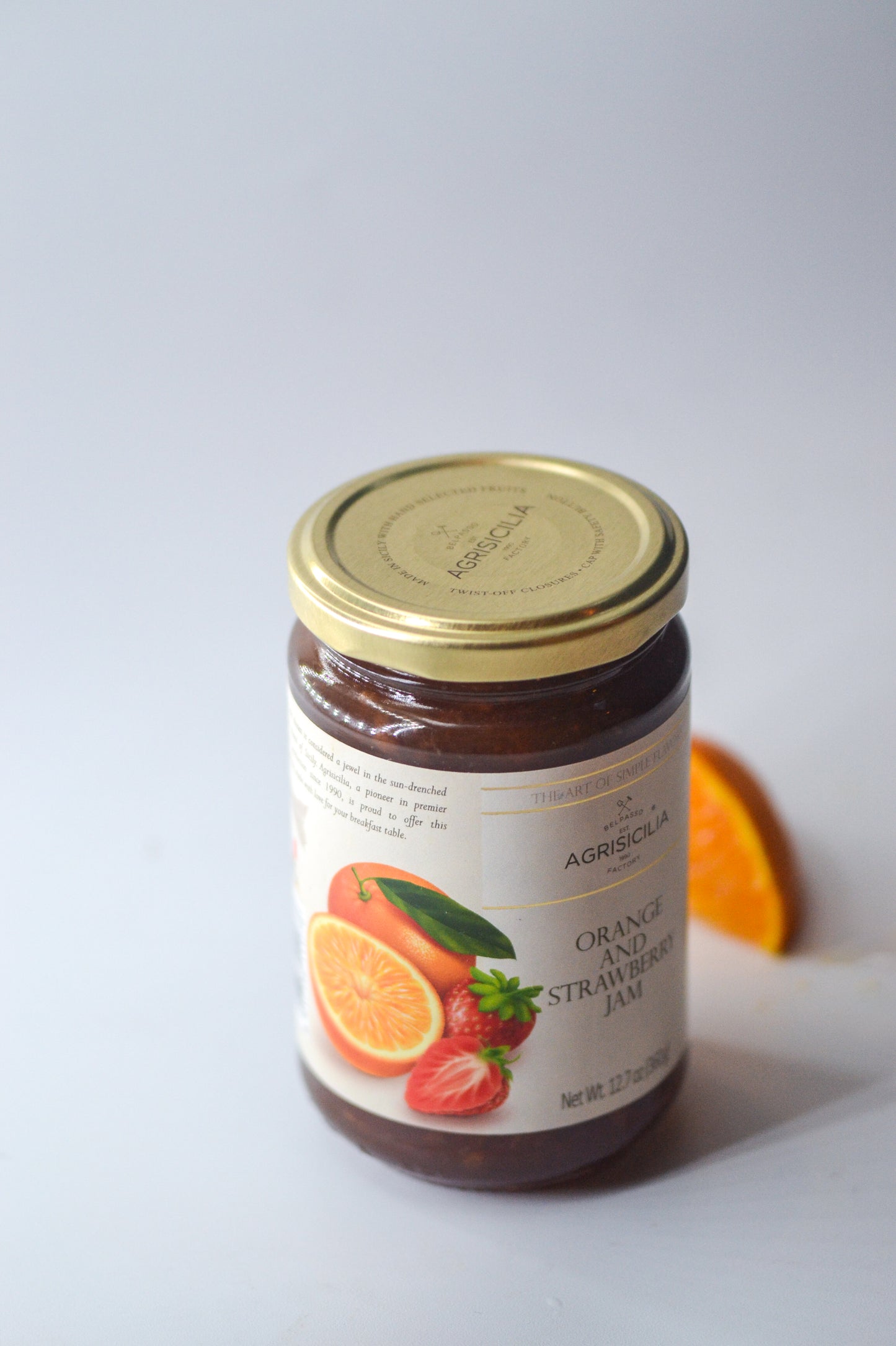 Agrisicilia Orange and Strawberry Jam 12.7 oz.