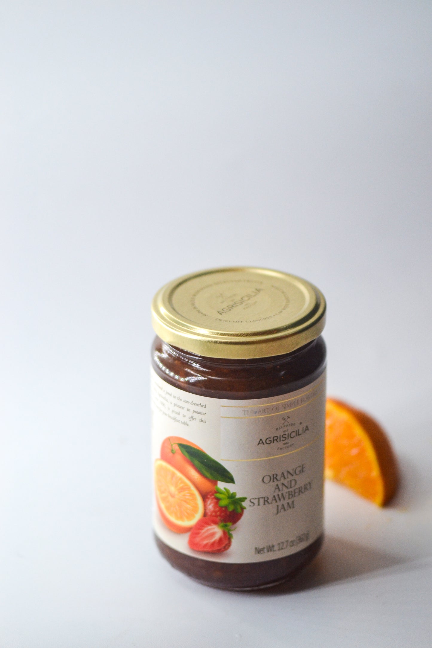 Agrisicilia Orange and Strawberry Jam 12.7 oz.