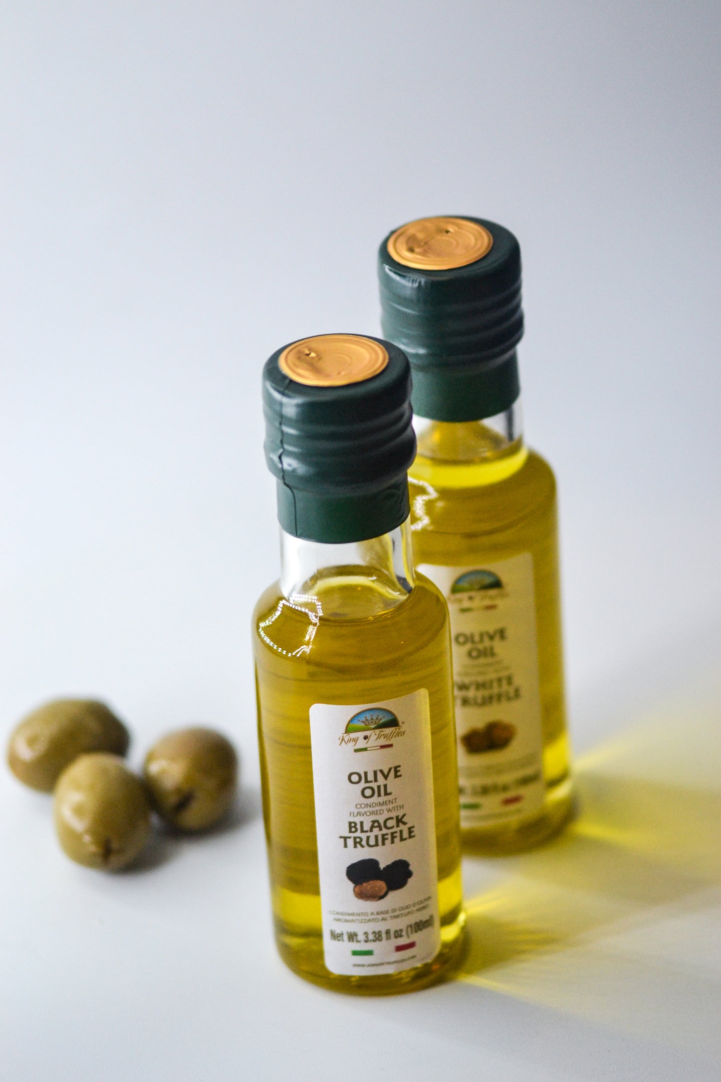 King of Truffles Black Truffle Flavored Olive Oil Condiment 3.8 oz.