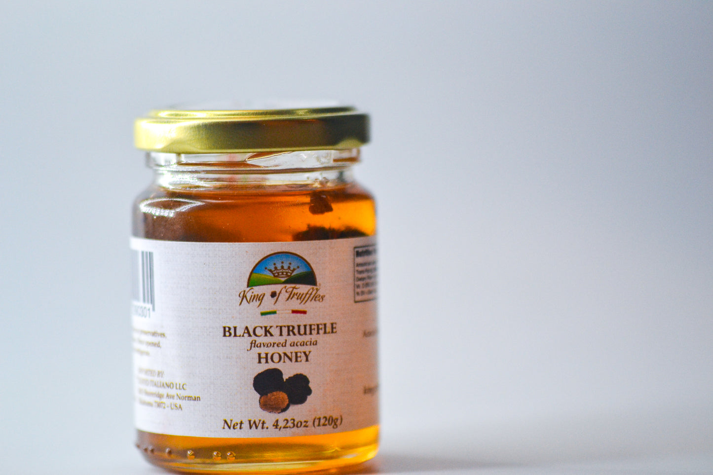 King of Truffles Black Truffle Flavored Acacia Honey 4.23 oz.
