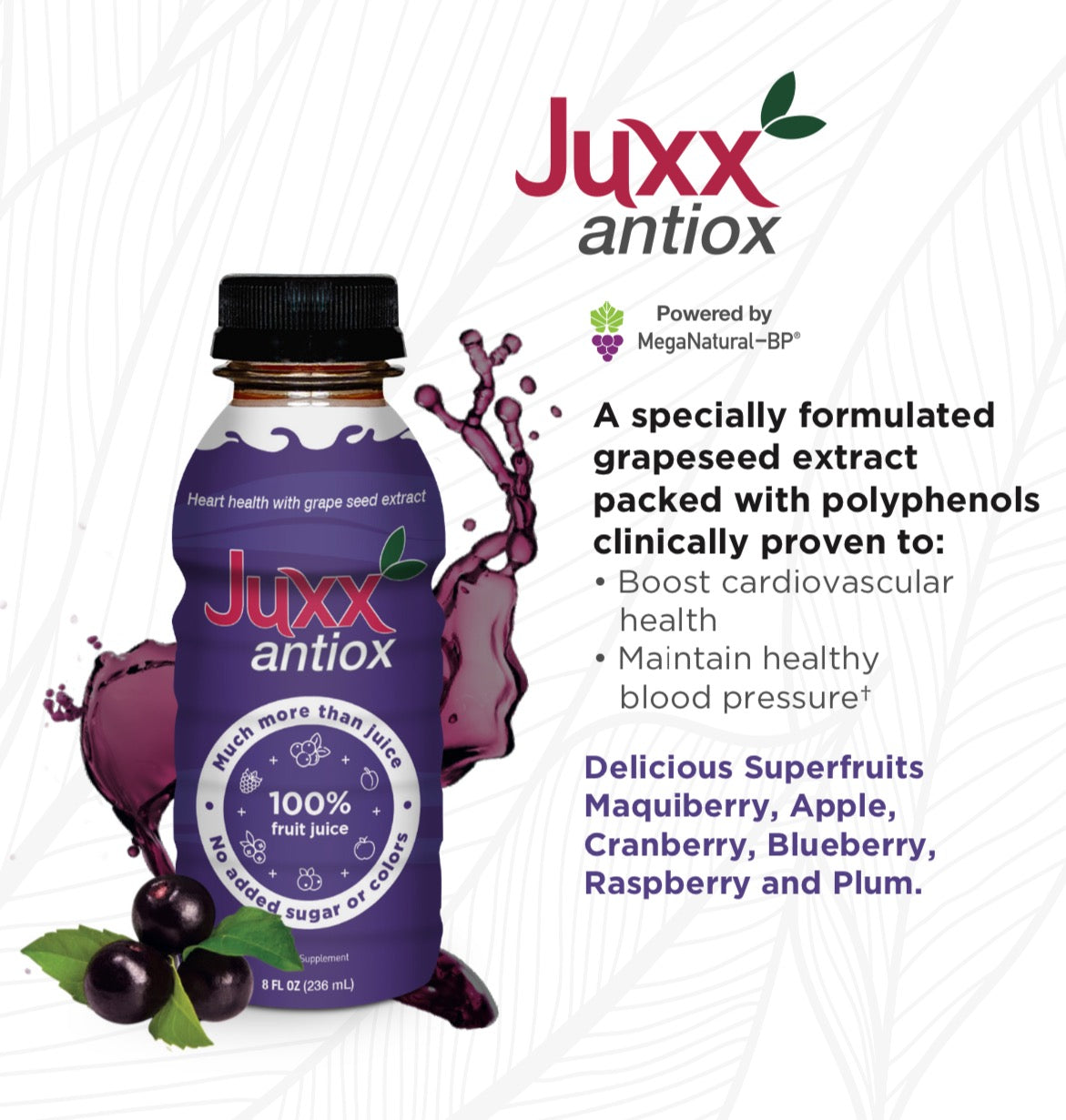 Juxx Antiox Juice with MegaNatural-BP Supplement